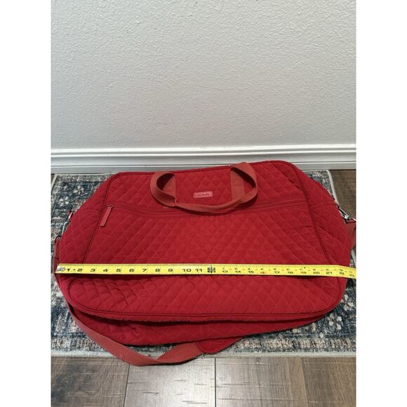VERA BRADLEY Cardinal Red GRAND WEEKENDER TRAVEL BAG - Picture 5 of 6